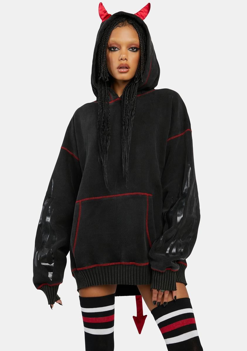 Ring Of Fire Graphic Hoodie sold by Dolls Kill product image thumbnail 2