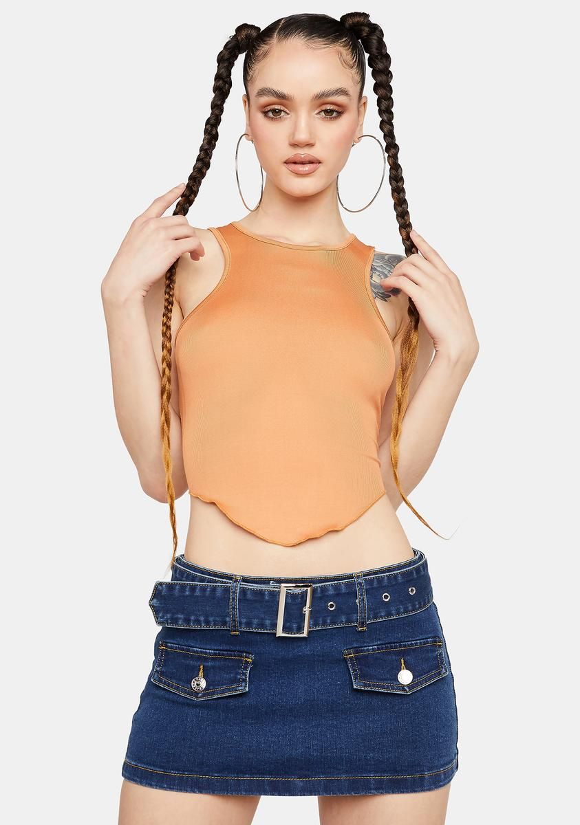 Low Rise Belted Denim Cargo Mini Skirt sold by Dolls Kill product image thumbnail 2