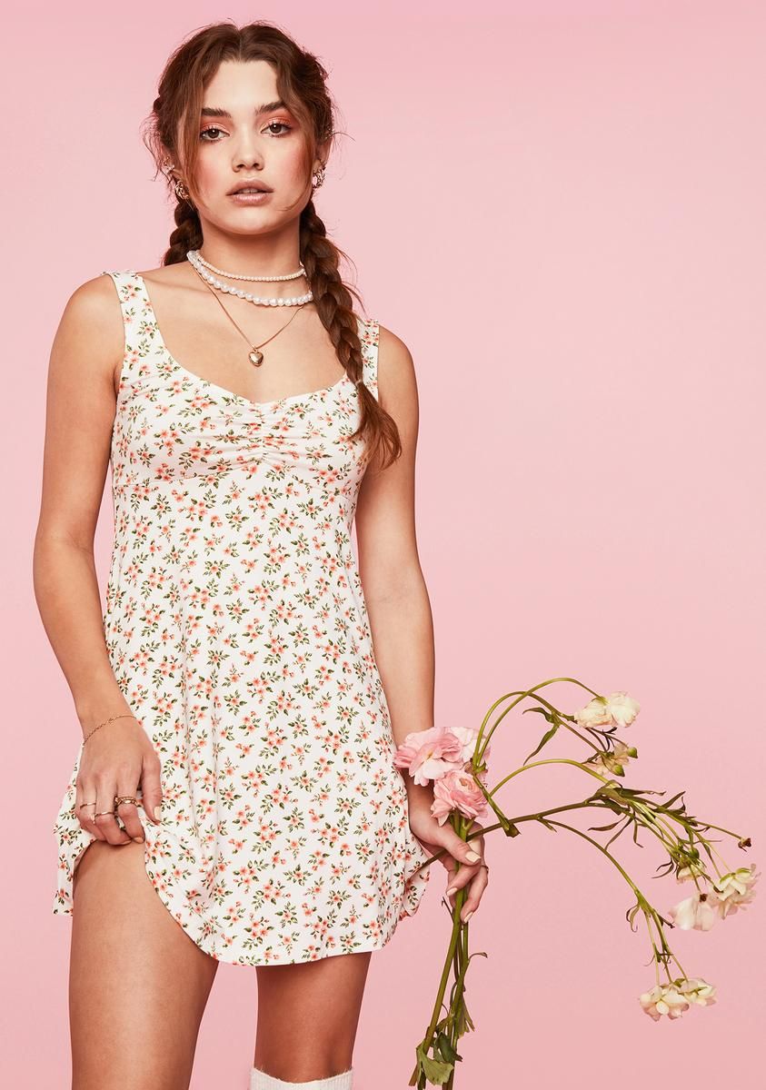 Found Peace Floral Mini Dress sold by Dolls Kill