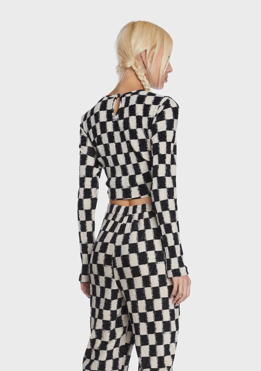Checkered Crop Top sold by Dolls Kill product image thumbnail 4
