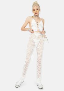 Heaven On The Horizon Crochet Pant Set sold by Dolls Kill