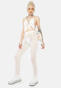 Heaven On The Horizon Crochet Pant Set sold by Dolls Kill
