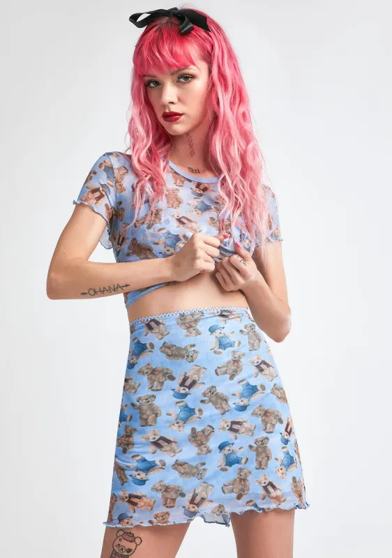 Soft Double Stuffed Mini Skirt sold by Dolls Kill