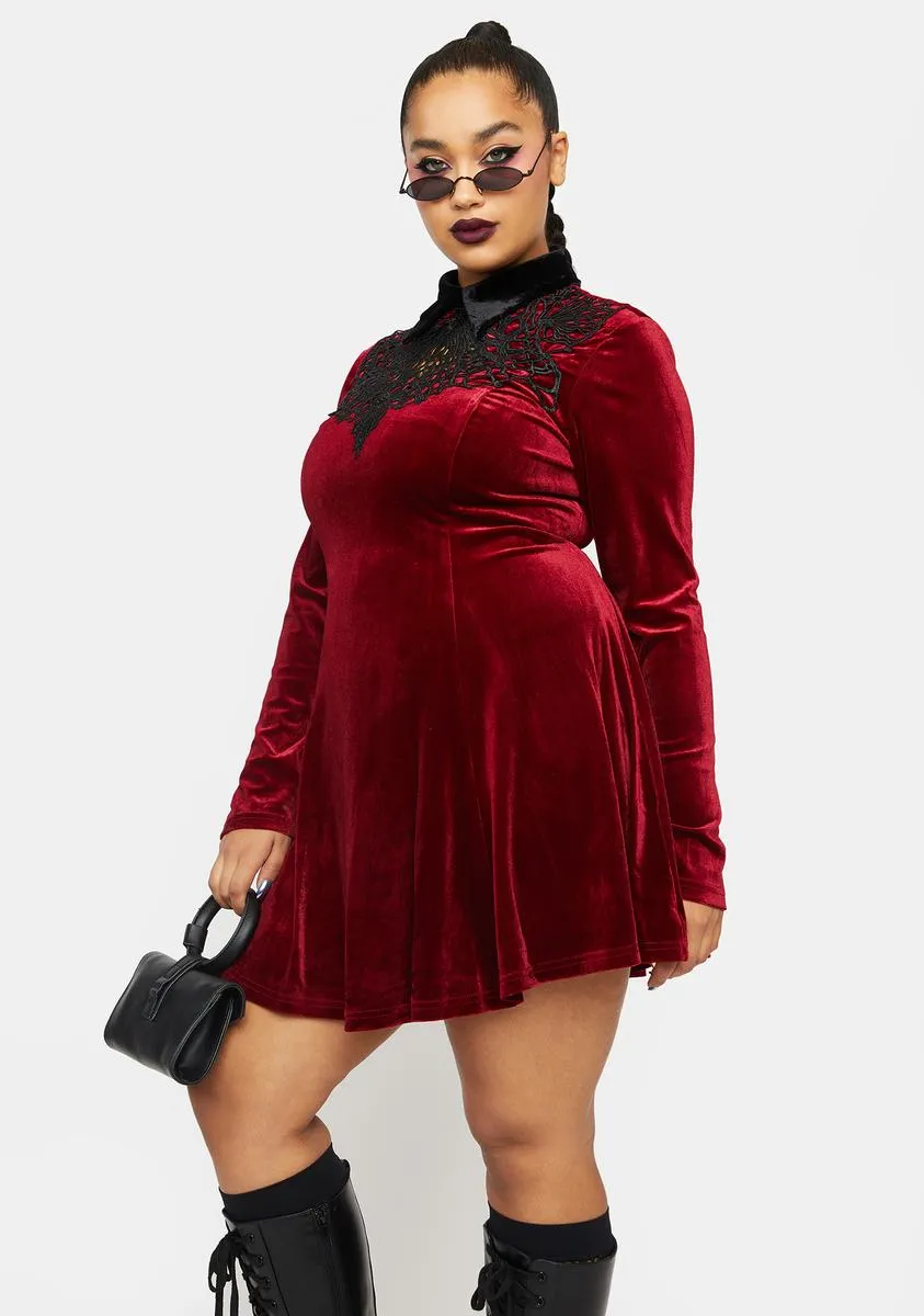 Plus Wine Goth Dark Night Vines Dress sold by Dolls Kill product image thumbnail 2