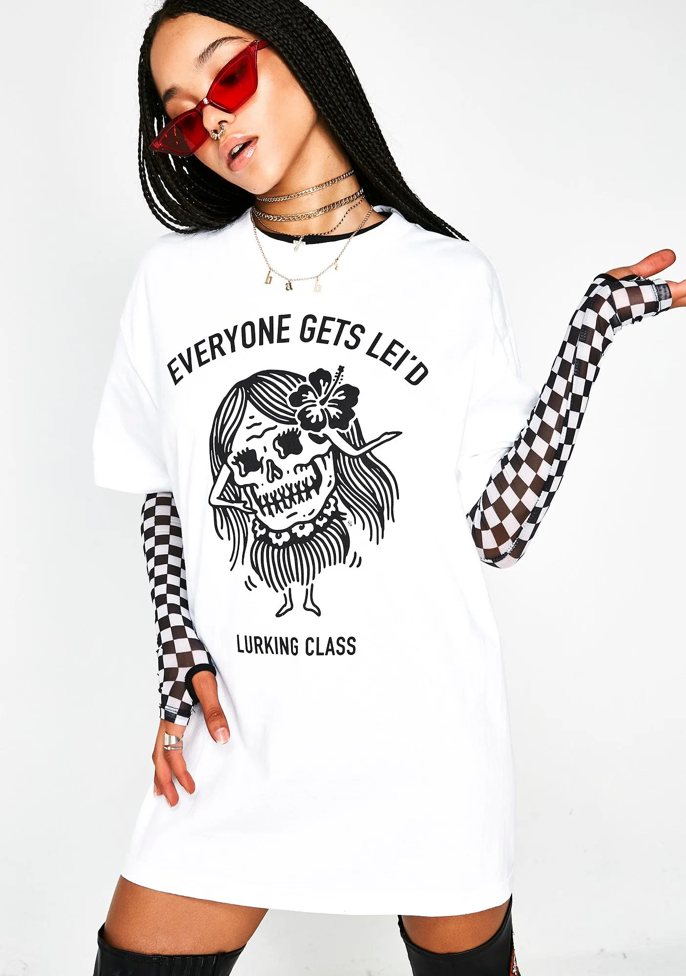 Lei'd Tee sold by Dolls Kill product image thumbnail 2