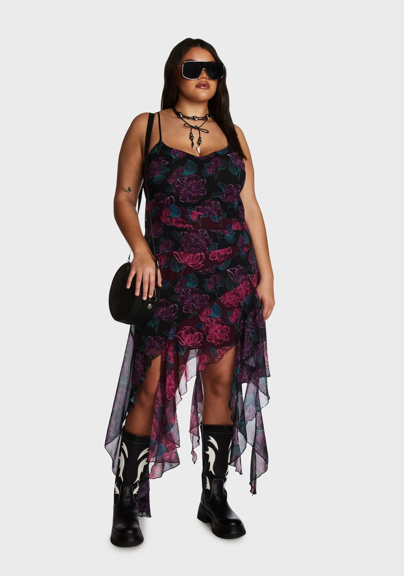 Plus Flower Power Midi Dress sold by Dolls Kill product image thumbnail 5