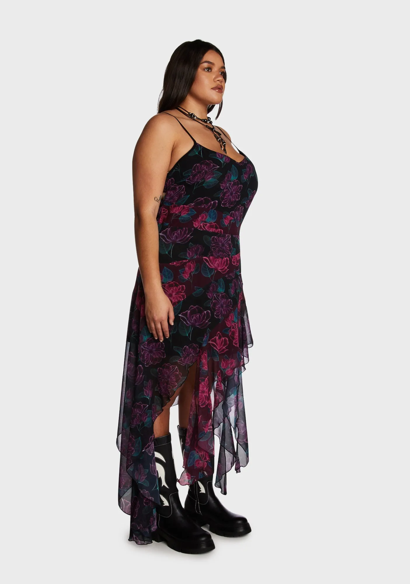 Plus Flower Power Midi Dress sold by Dolls Kill product image thumbnail 3