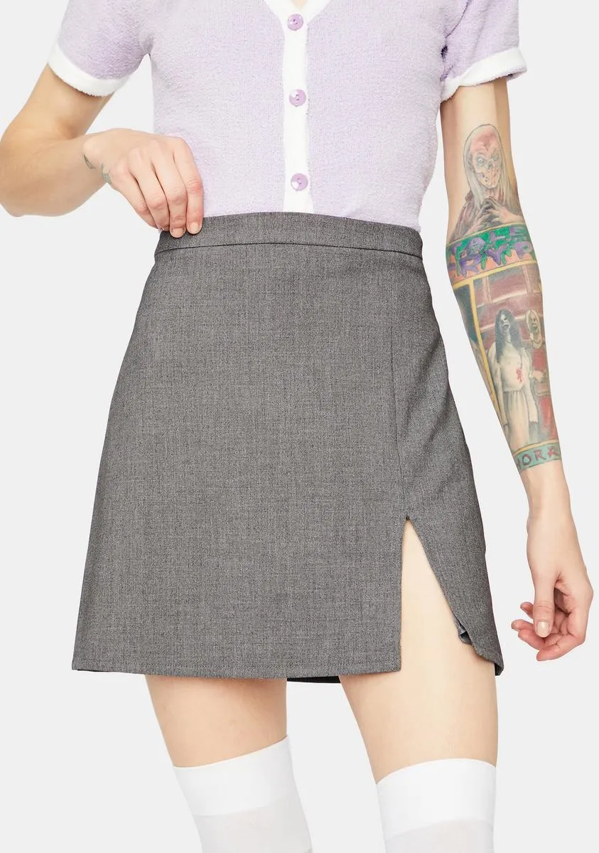 Hey Hey Babay Side Slit Mini Skirt sold by Dolls Kill