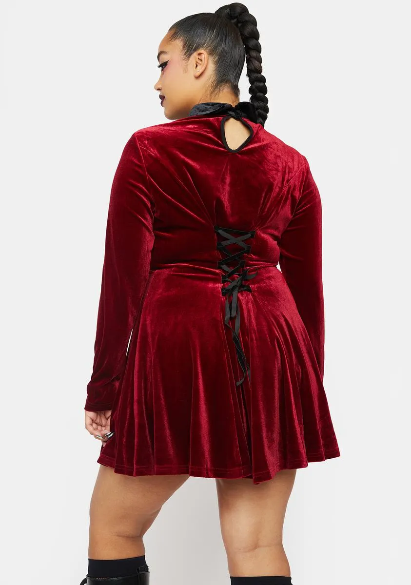 Plus Wine Goth Dark Night Vines Dress sold by Dolls Kill product image thumbnail 4