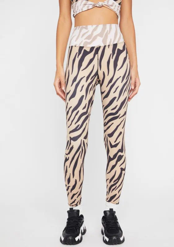 Chapman Zebra Piper Leggings sold by Dolls Kill