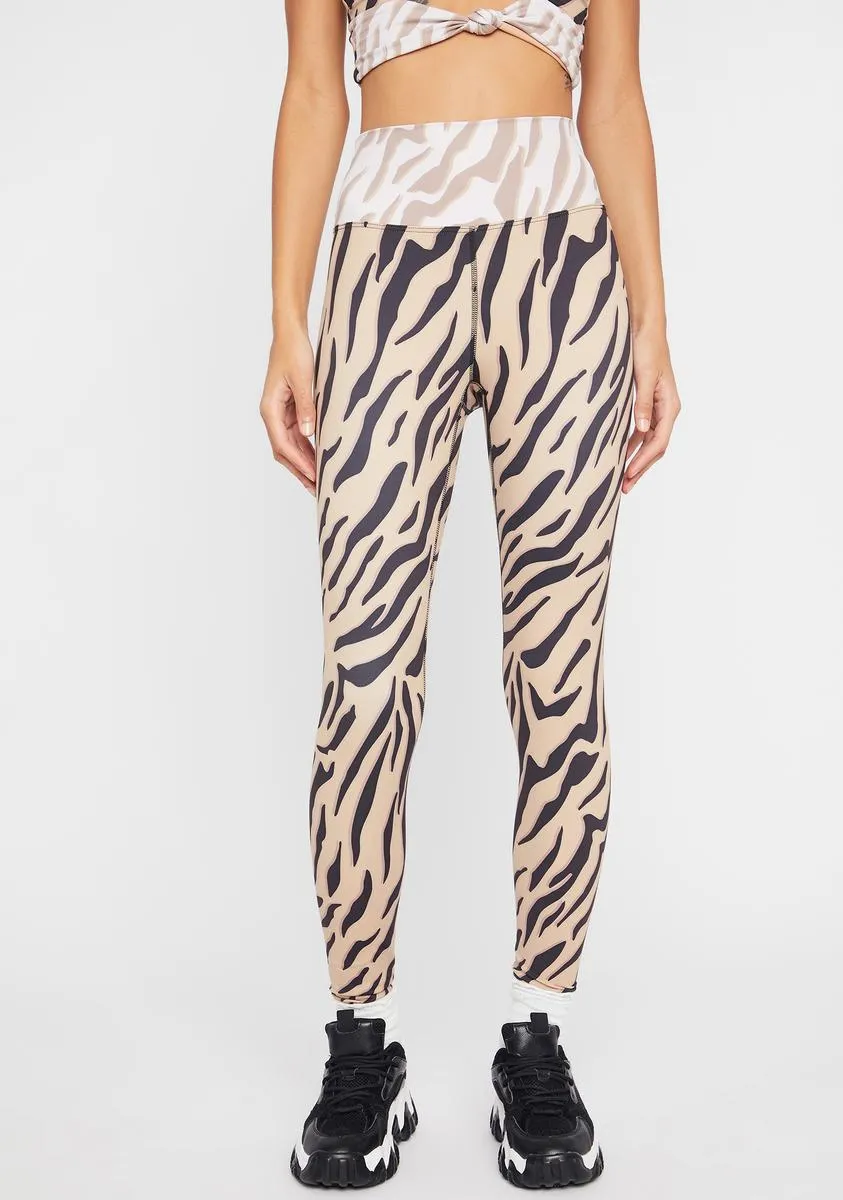 Chapman Zebra Piper Leggings sold by Dolls Kill