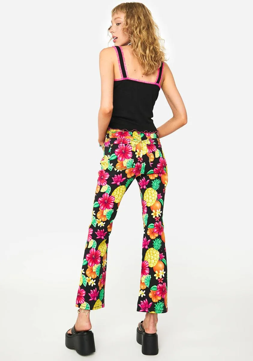 Tropic Like It's Hot Flared Pants sold by Dolls Kill product image thumbnail 4