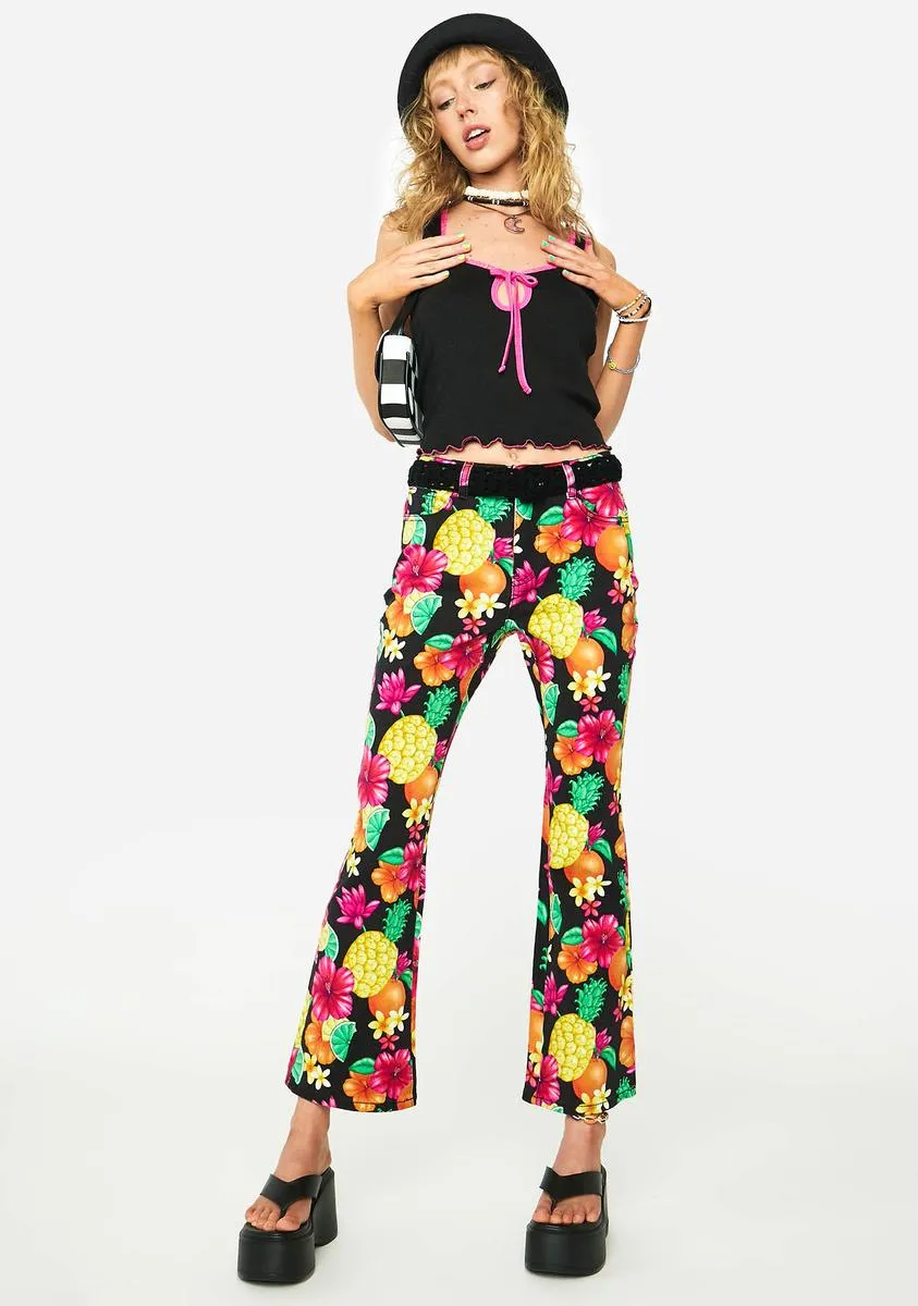 Tropic Like It's Hot Flared Pants sold by Dolls Kill product image thumbnail 2