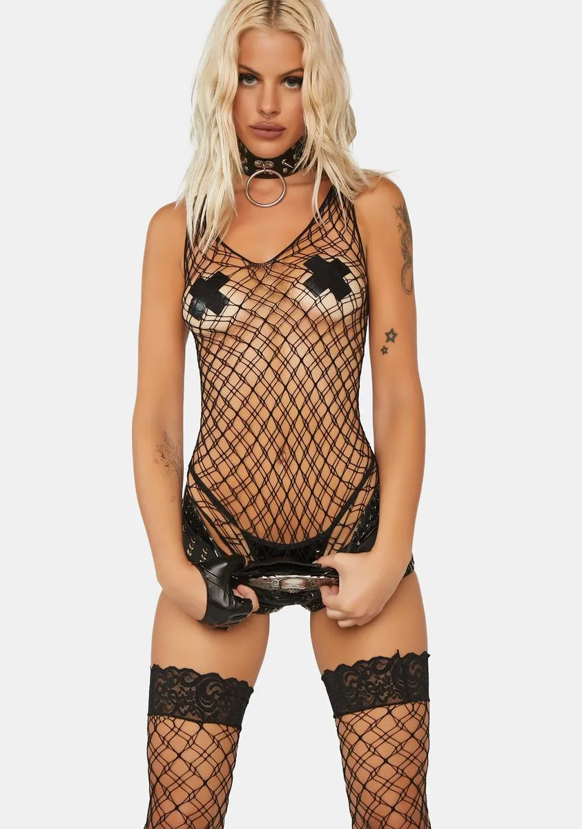 Sweet Revenge Fishnet Bodysuit sold by Dolls Kill