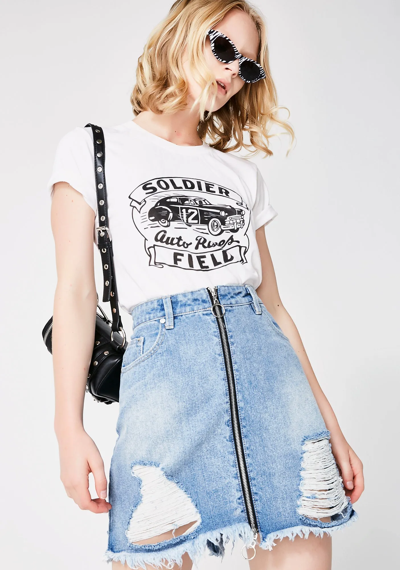 Instant Denim Skirt sold by Dolls Kill product image thumbnail 2
