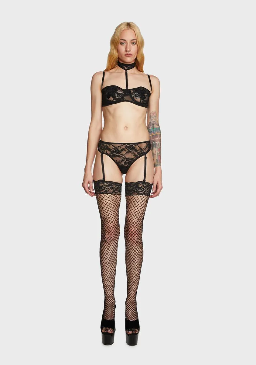 Lace Do It Choker Lingerie Set sold by Dolls Kill