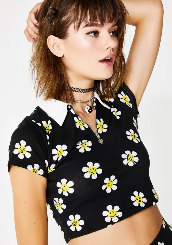 Dazy High Crop Top sold by Dolls Kill