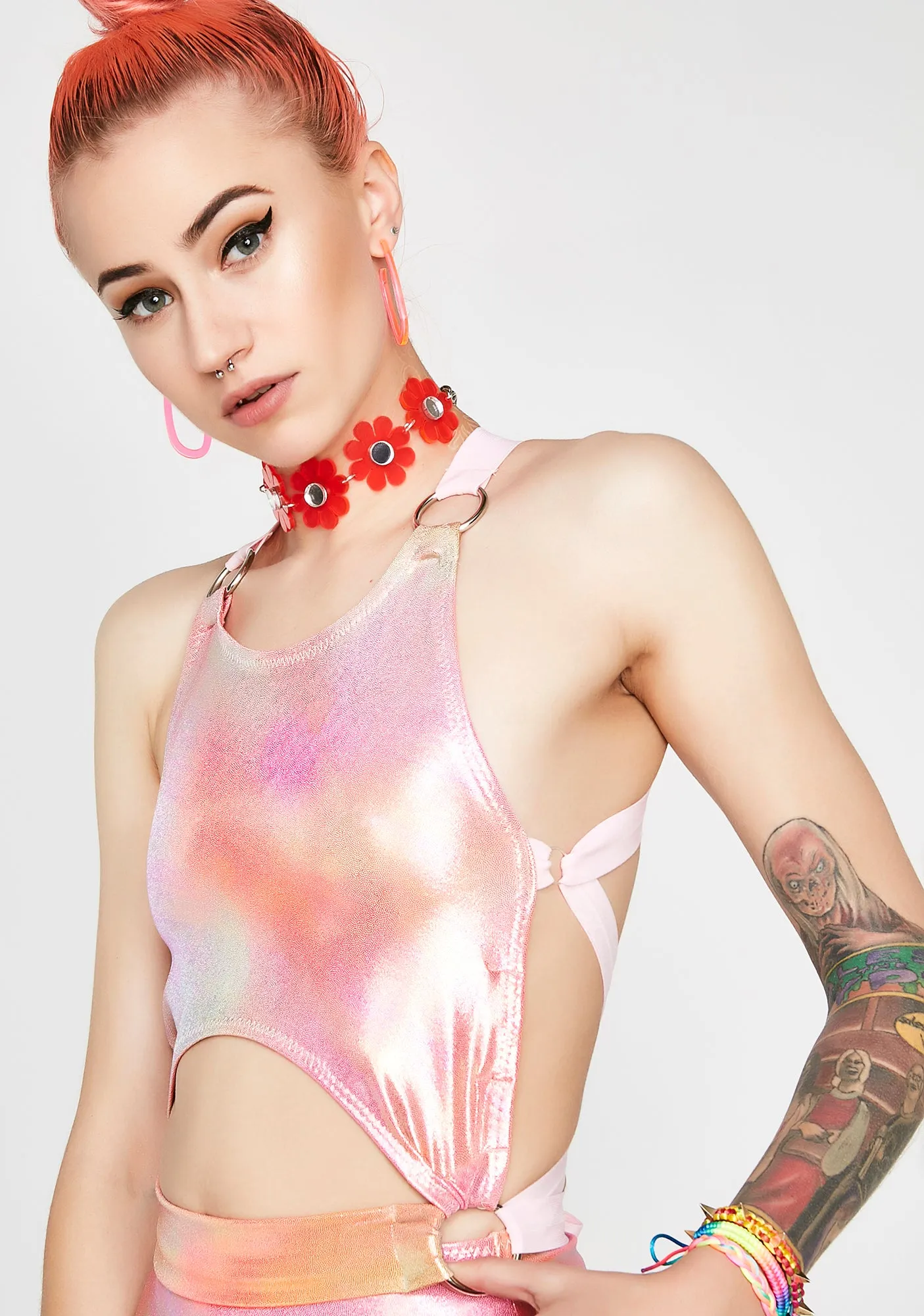 Sunset Prism Half Moon Halter Top sold by Dolls Kill product image thumbnail 3