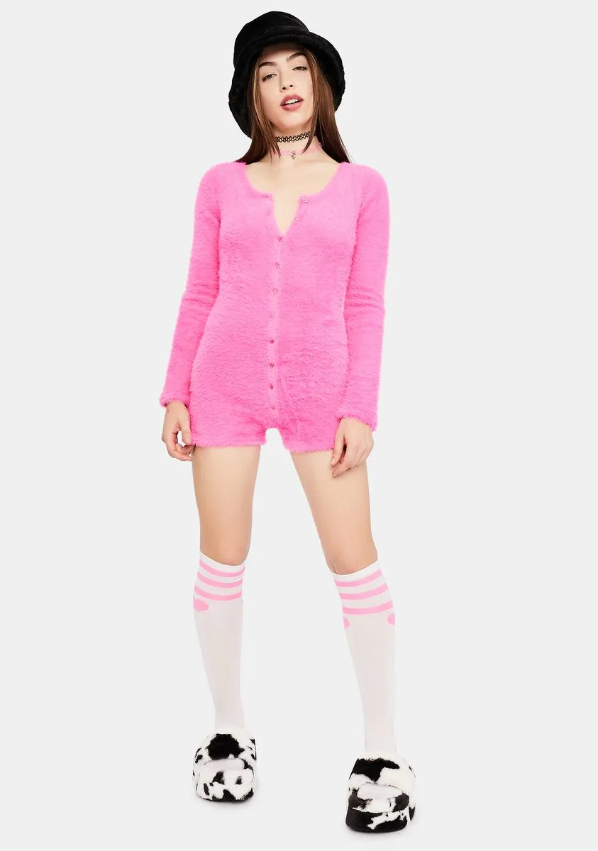 Chalet Stay Fuzzy Romper sold by Dolls Kill product image thumbnail 3