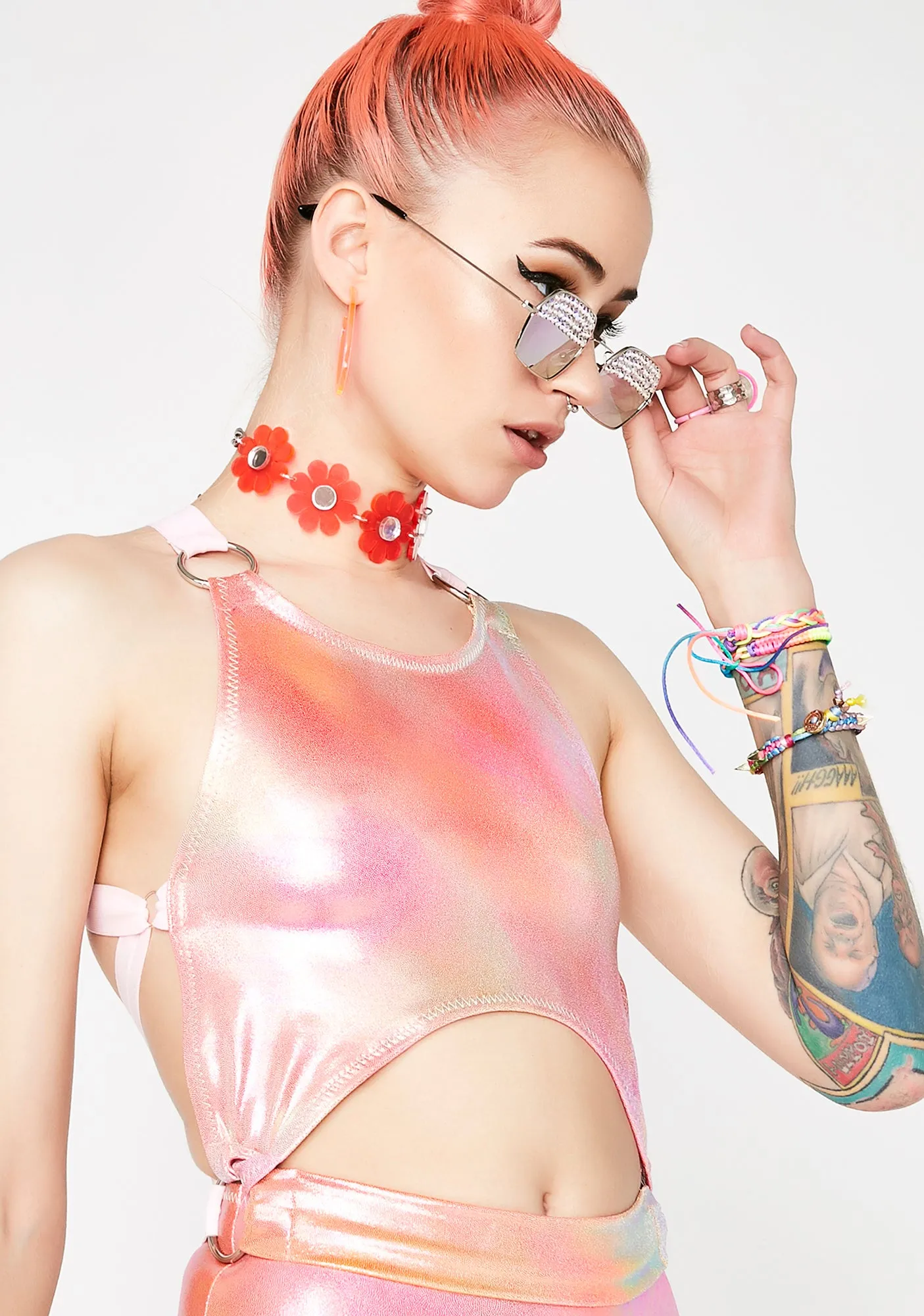 Sunset Prism Half Moon Halter Top sold by Dolls Kill product image thumbnail 2