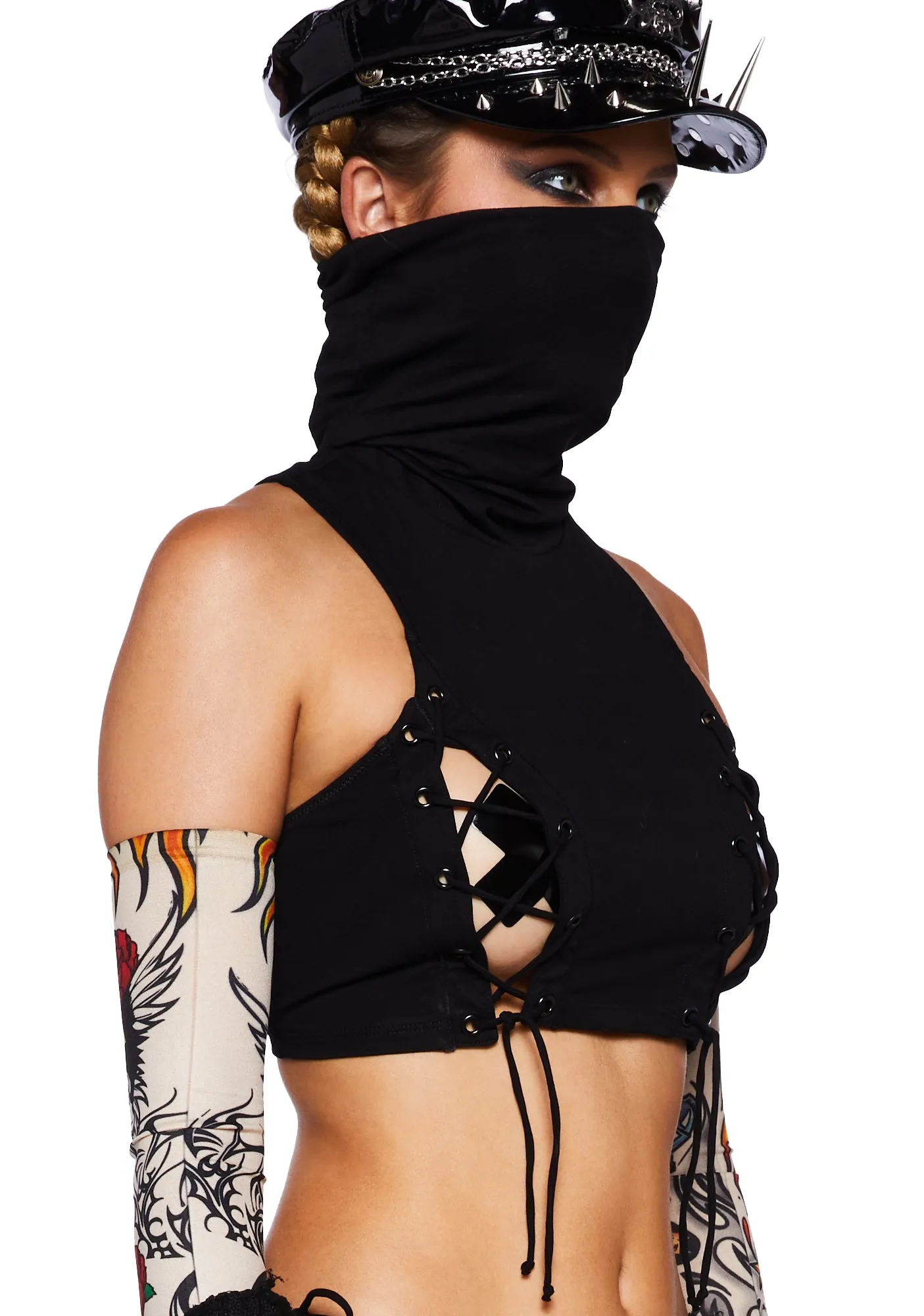 New Age Nomad Tank & Panty Set - Black sold by Dolls Kill product image thumbnail 5