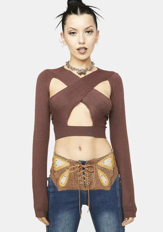 No More Lies Cut-Out Top sold by Dolls Kill