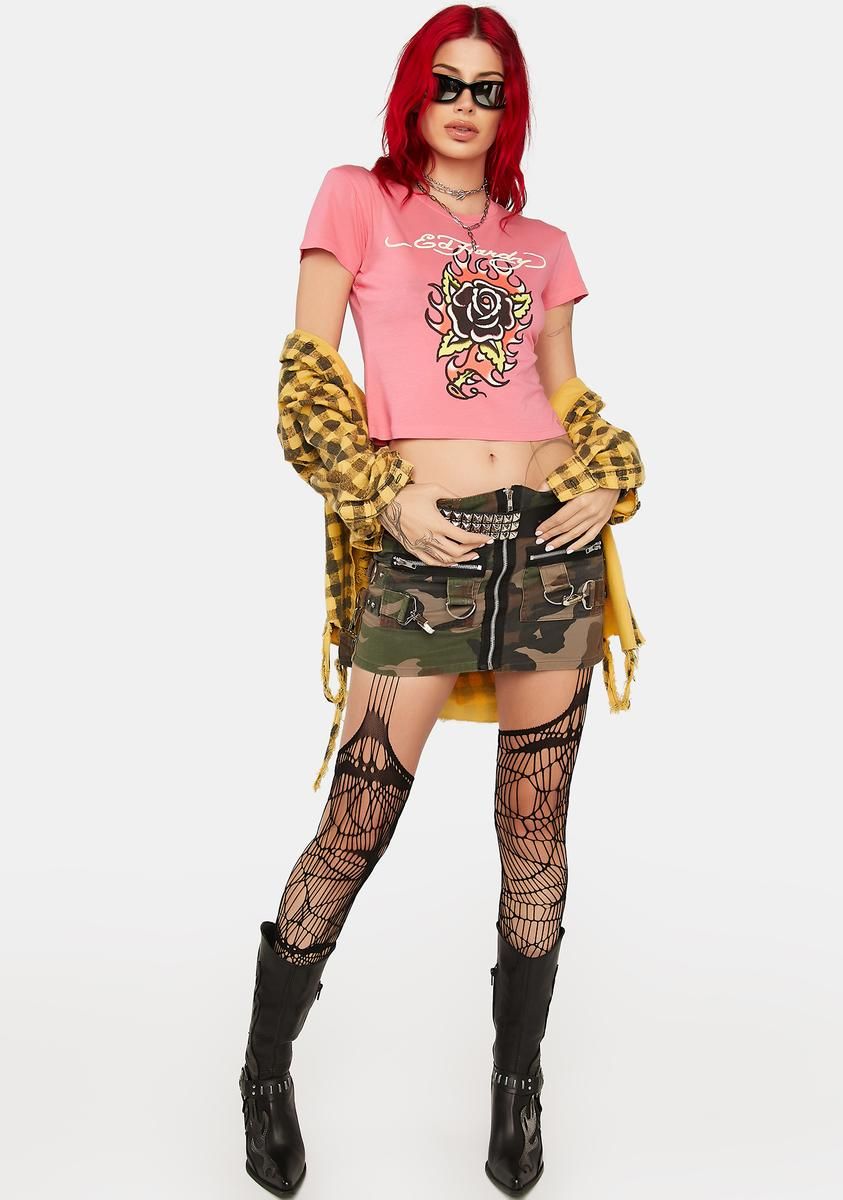 Flaming Rose Graphic Tee sold by Dolls Kill product image thumbnail 3