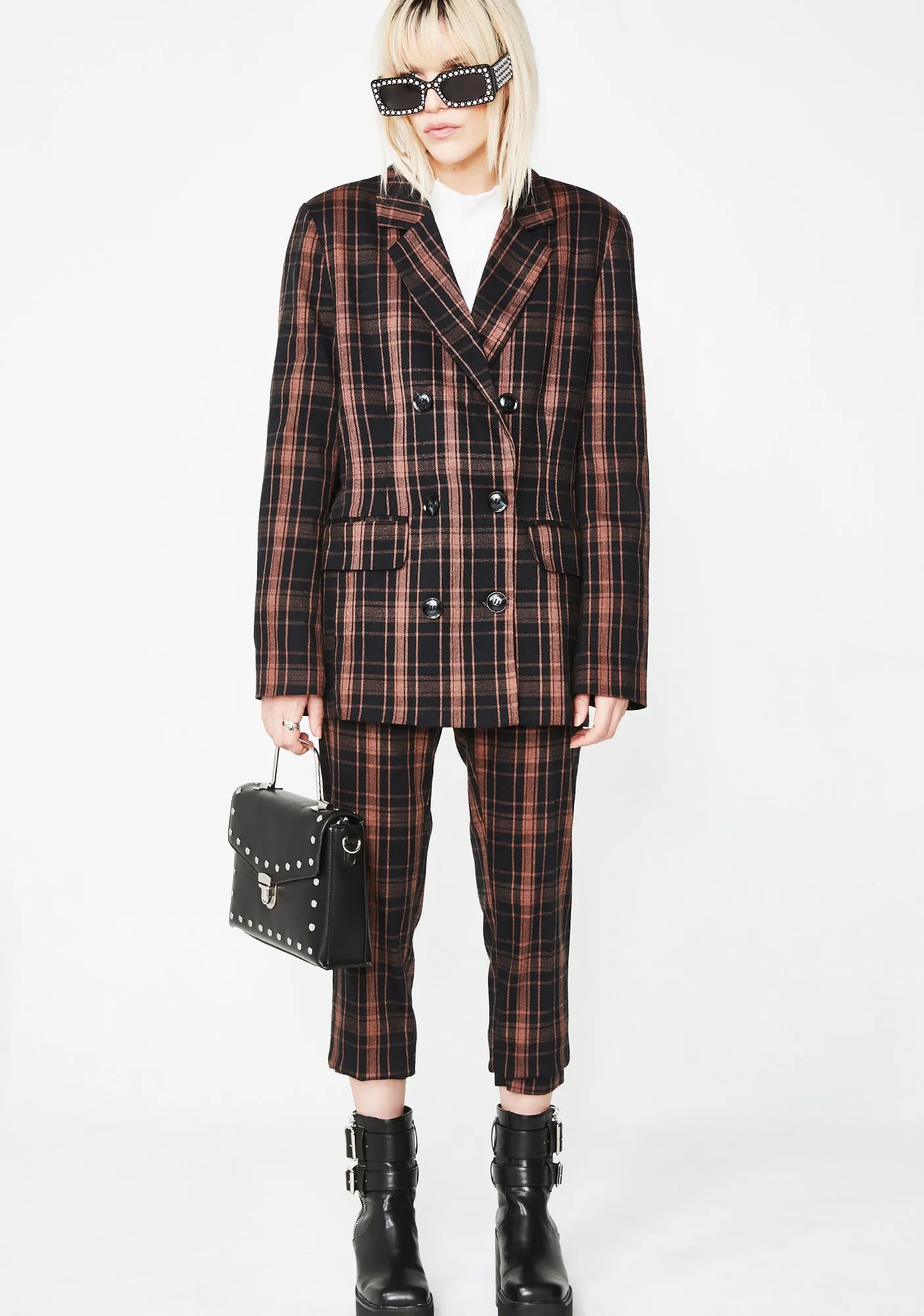 Half Bad Plaid Blazer sold by Dolls Kill product image thumbnail 5