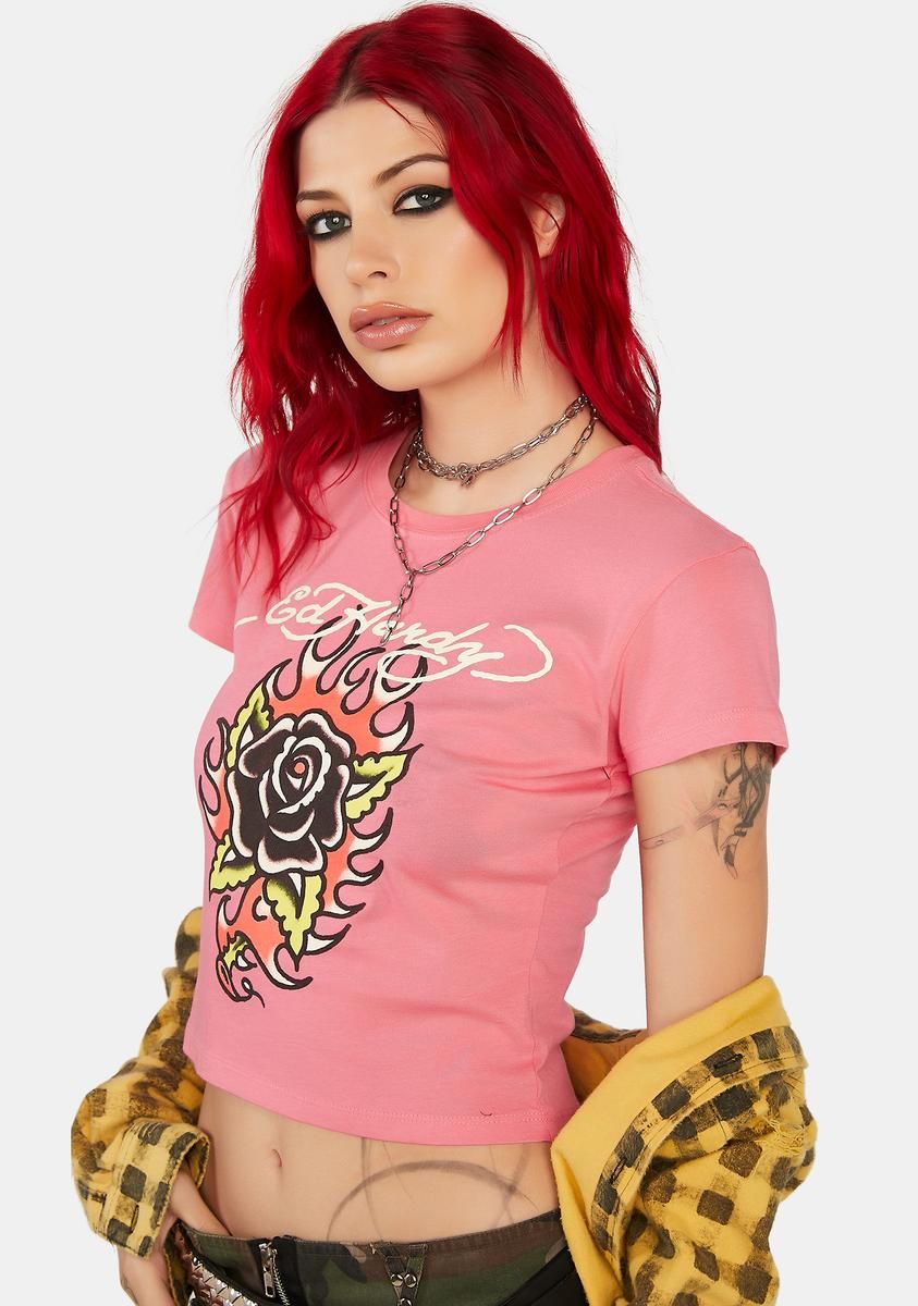 Flaming Rose Graphic Tee sold by Dolls Kill product image thumbnail 2