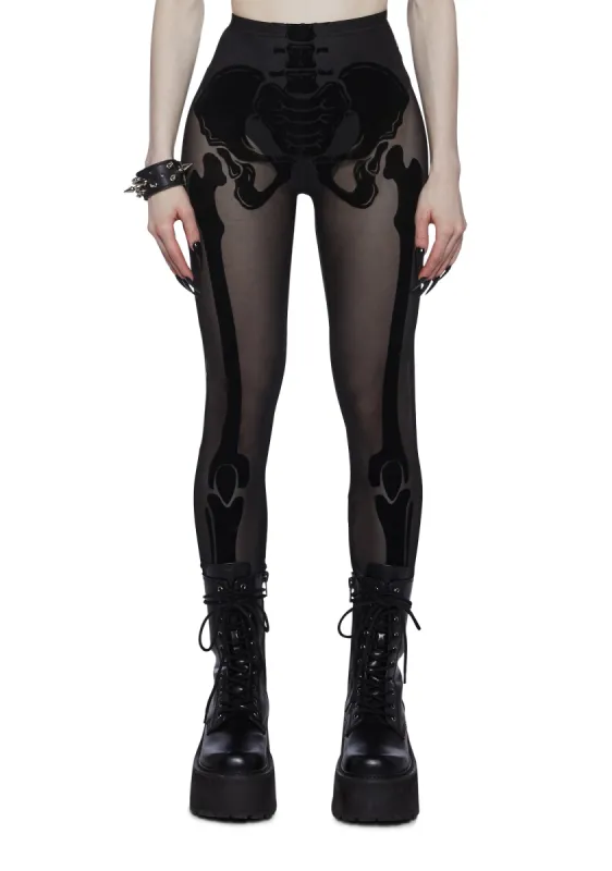 Bony Bandit Mesh Leggings sold by Dolls Kill