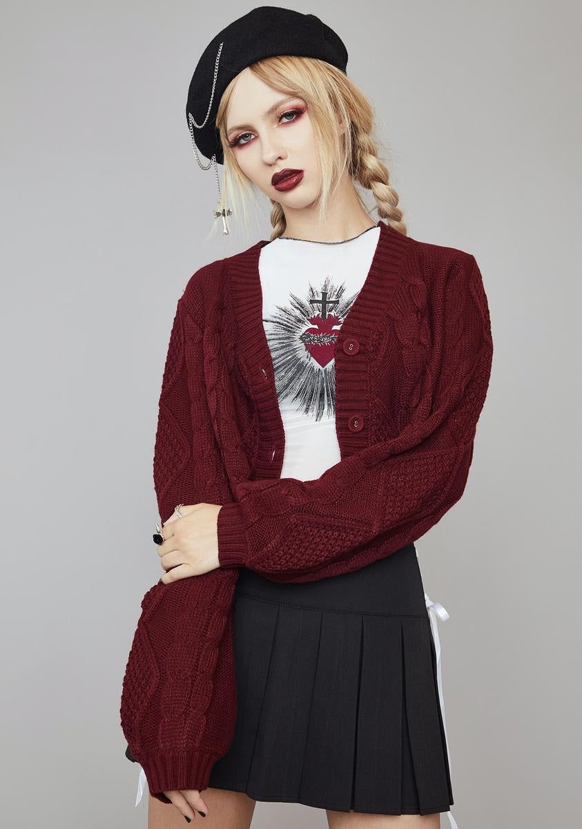 Dream Girl Cable Knit Sweater sold by Dolls Kill