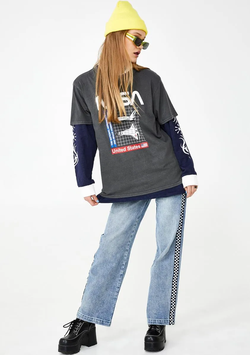 Nasa Shuttle Grid Graphic Tee sold by Dolls Kill product image thumbnail 3