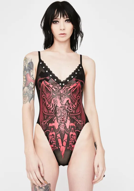 Your Highness Graphic Bodysuit sold by Dolls Kill