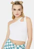 Bliss Next Level One Shoulder Crop Top sold by Dolls Kill