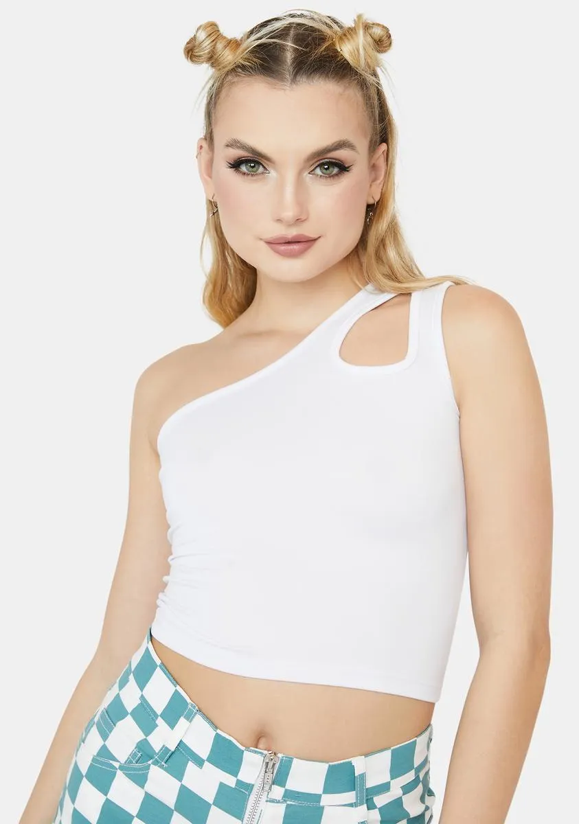 Bliss Next Level One Shoulder Crop Top sold by Dolls Kill