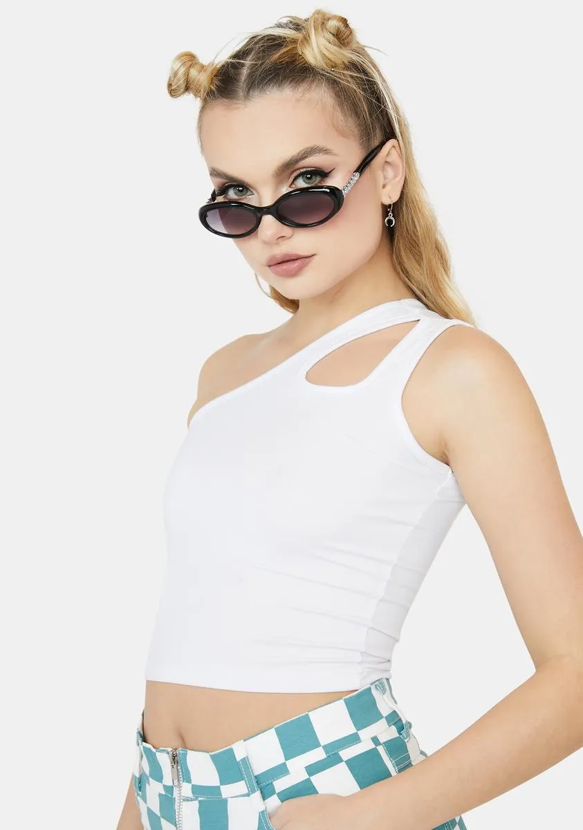 Bliss Next Level One Shoulder Crop Top sold by Dolls Kill product image thumbnail 2