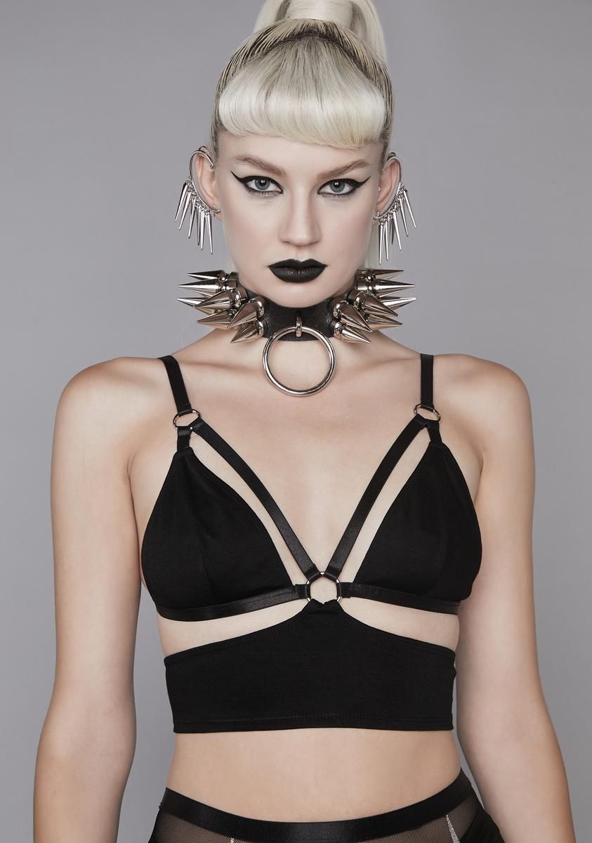 Night Had It Coming O-Ring Bralette sold by Dolls Kill