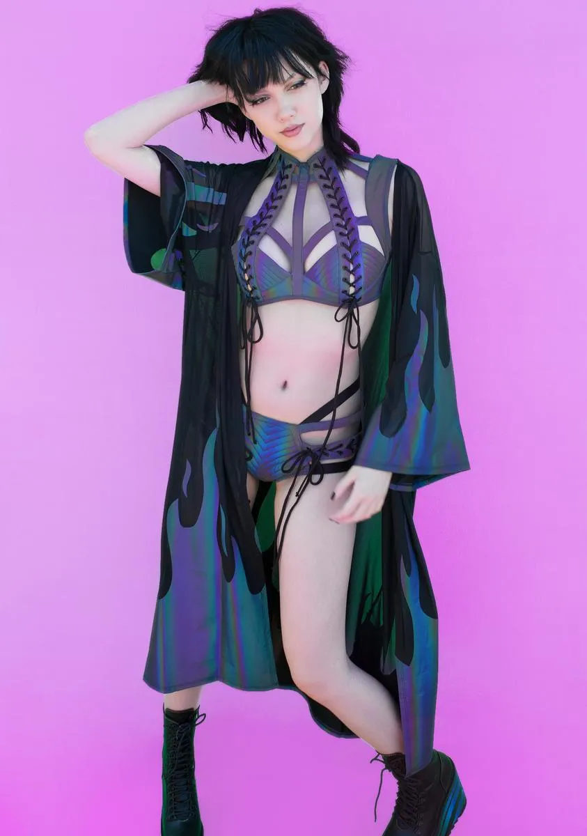 Fired Up Reflective Duster sold by Dolls Kill product image thumbnail 3