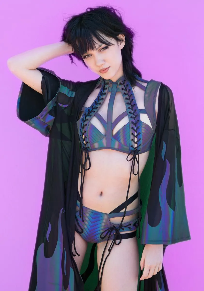 Fired Up Reflective Duster sold by Dolls Kill product image thumbnail 4