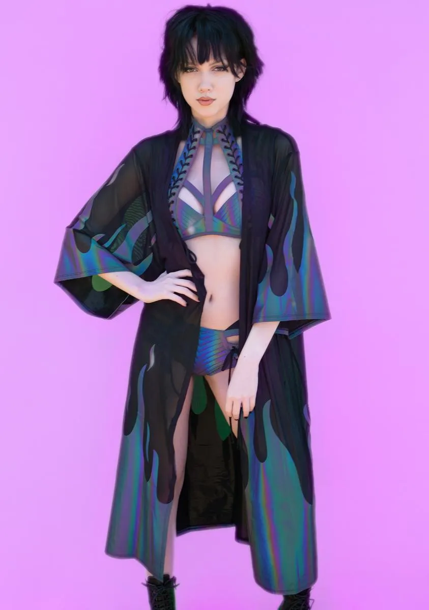 Fired Up Reflective Duster sold by Dolls Kill