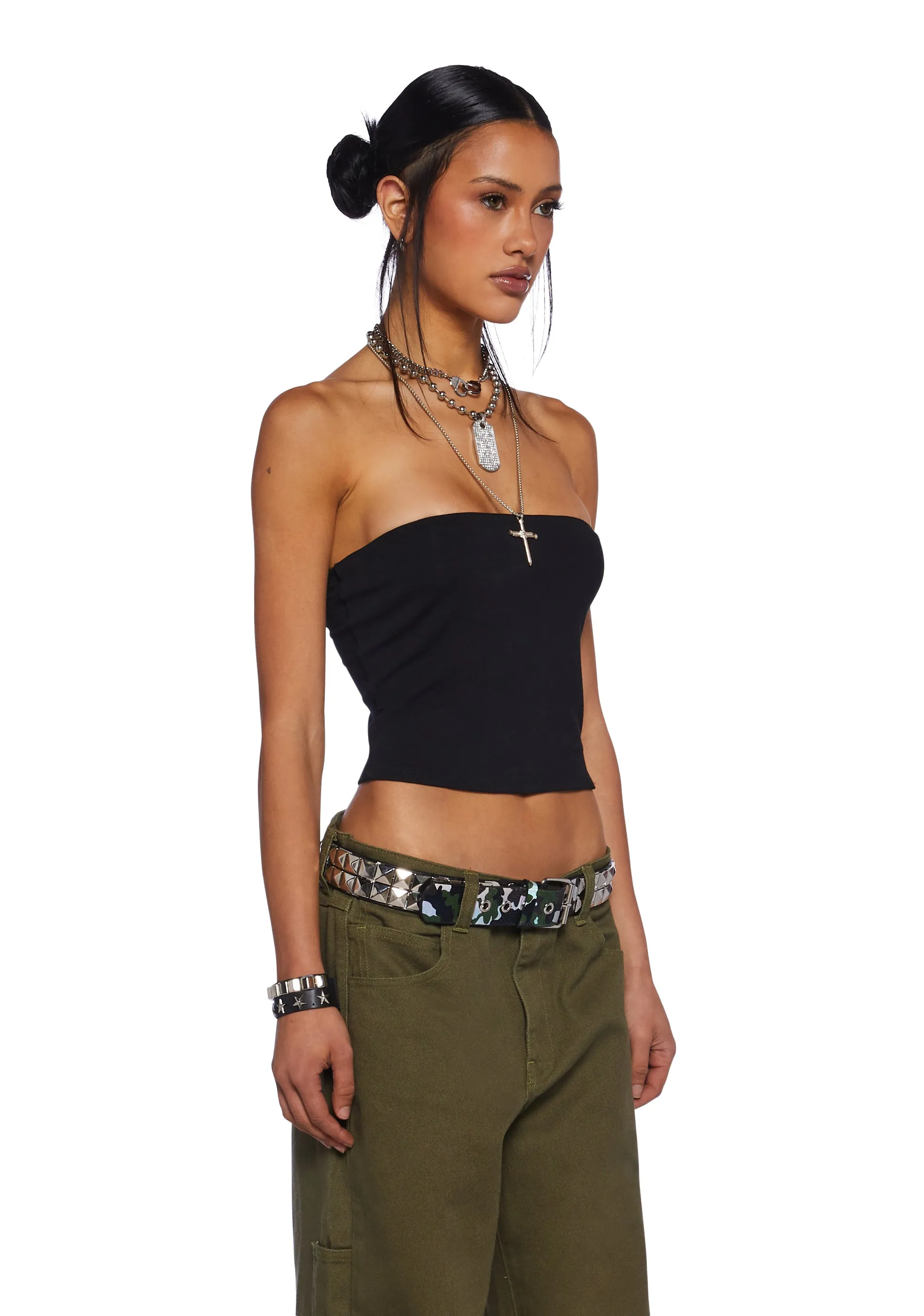 Radio Silence Tube Top - Black sold by Dolls Kill product image thumbnail 3