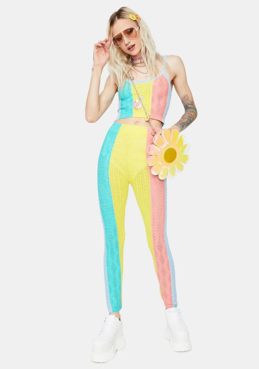 Rainbow Haze Colorblock Knit Leggings sold by Dolls Kill product image thumbnail 3
