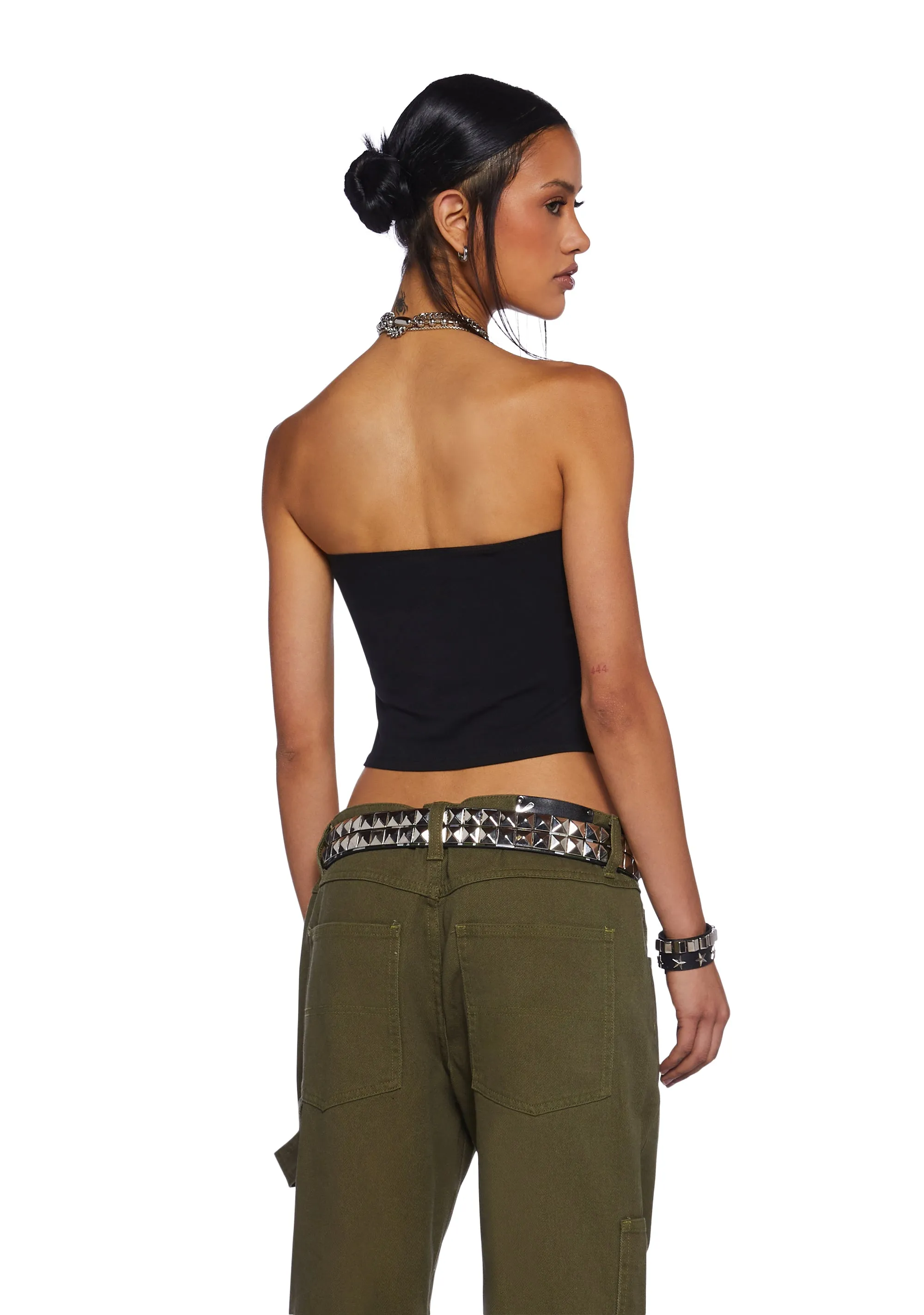 Radio Silence Tube Top - Black sold by Dolls Kill product image thumbnail 4