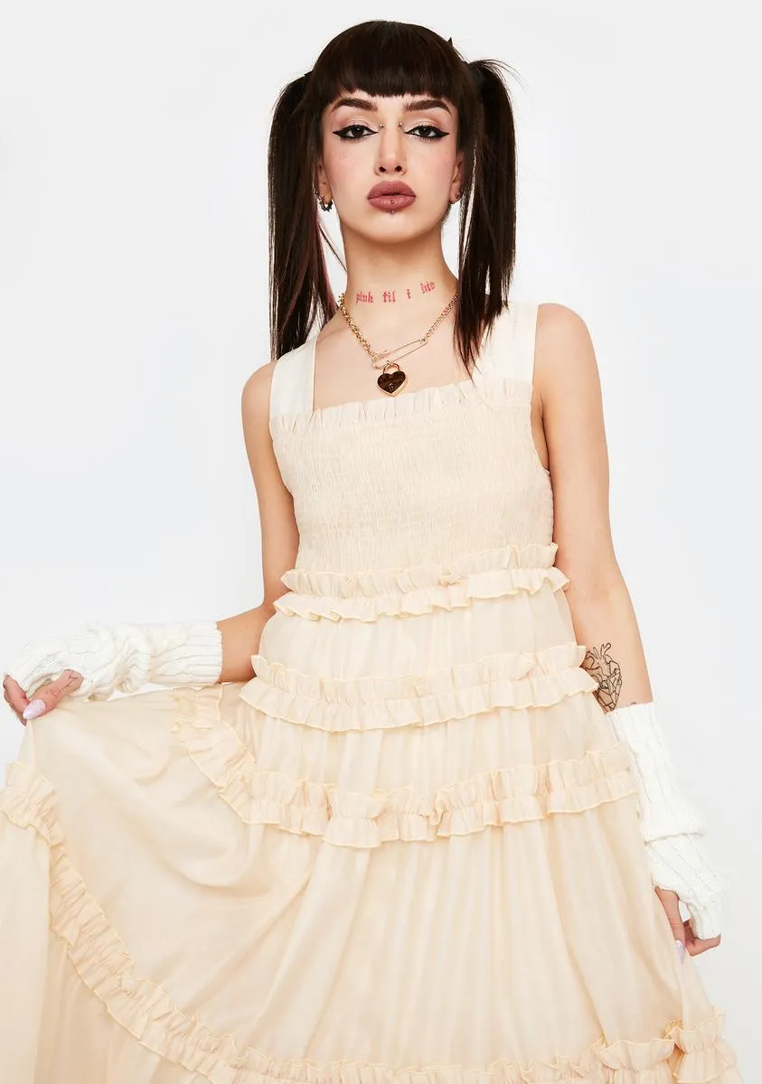 Buttercup Ruffled Maxi Dress sold by Dolls Kill