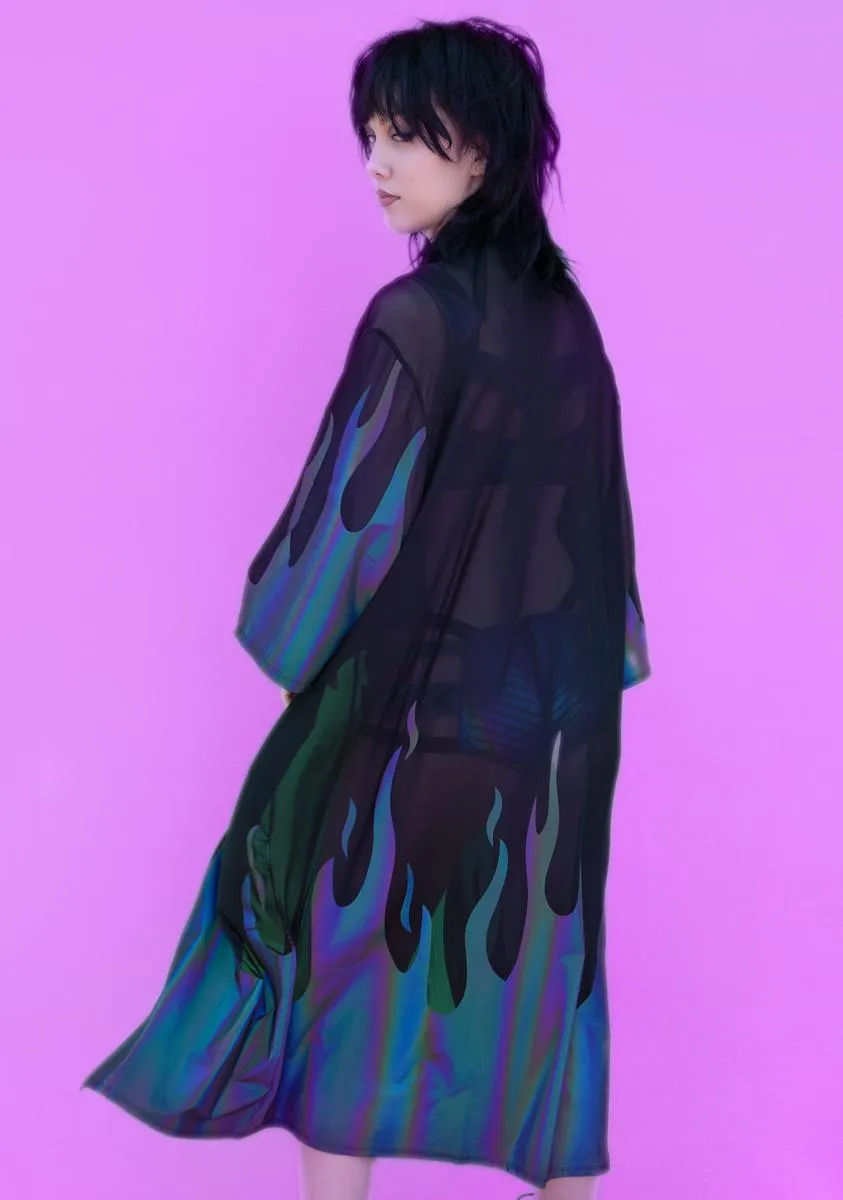 Fired Up Reflective Duster sold by Dolls Kill product image thumbnail 2