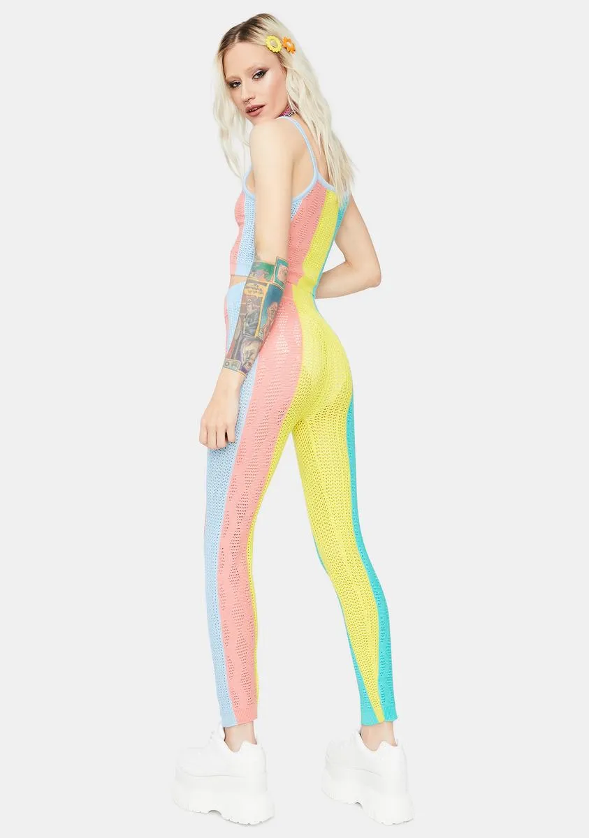 Rainbow Haze Colorblock Knit Leggings sold by Dolls Kill product image thumbnail 4