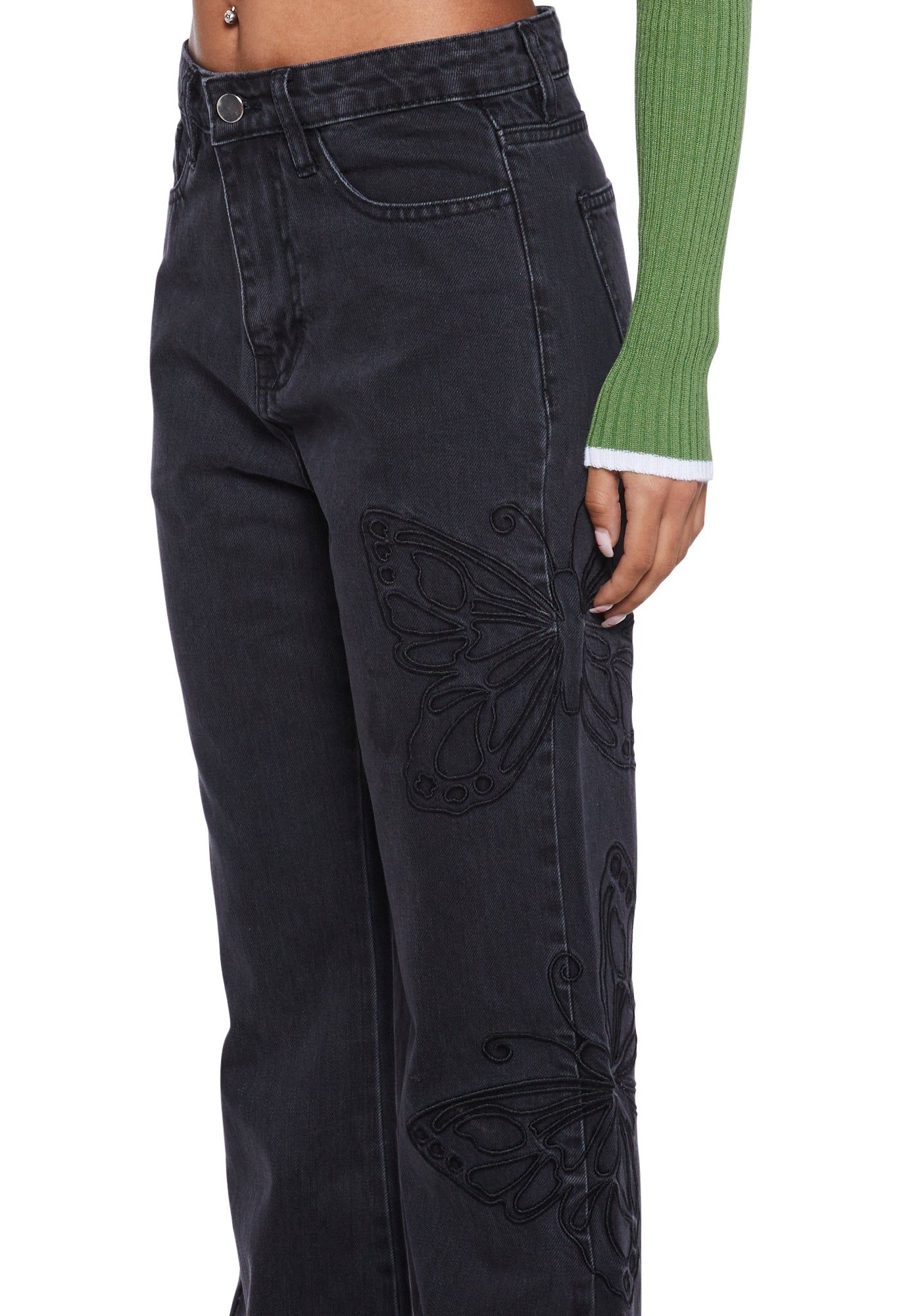 Butterfly Denim Jeans sold by Dolls Kill product image thumbnail 5