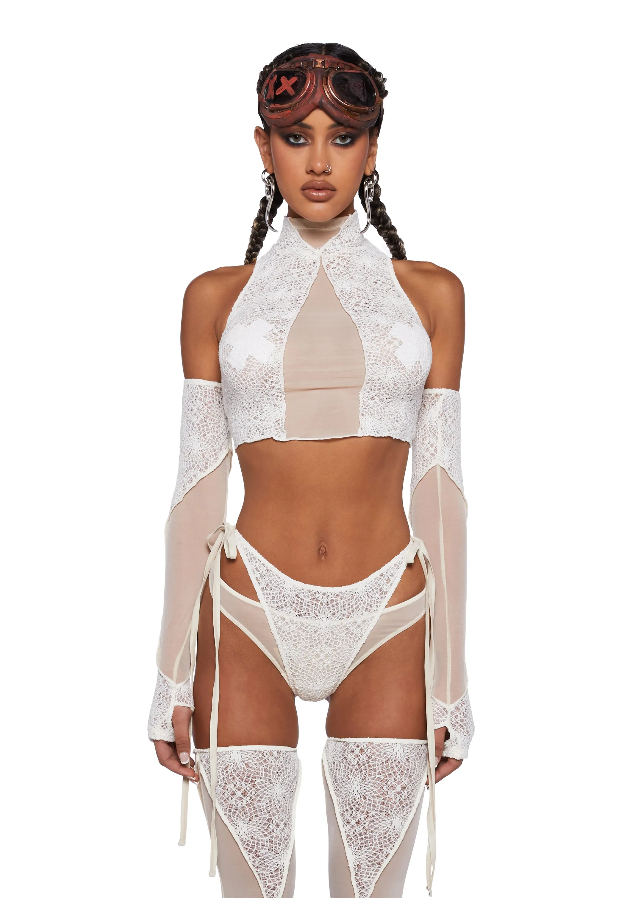 Mirage Mist Tank And Panty Set - Off White sold by Dolls Kill