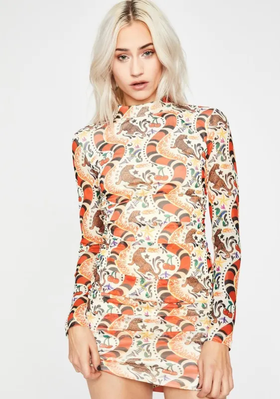 Wildly Unaware Long Sleeve Dress sold by Dolls Kill