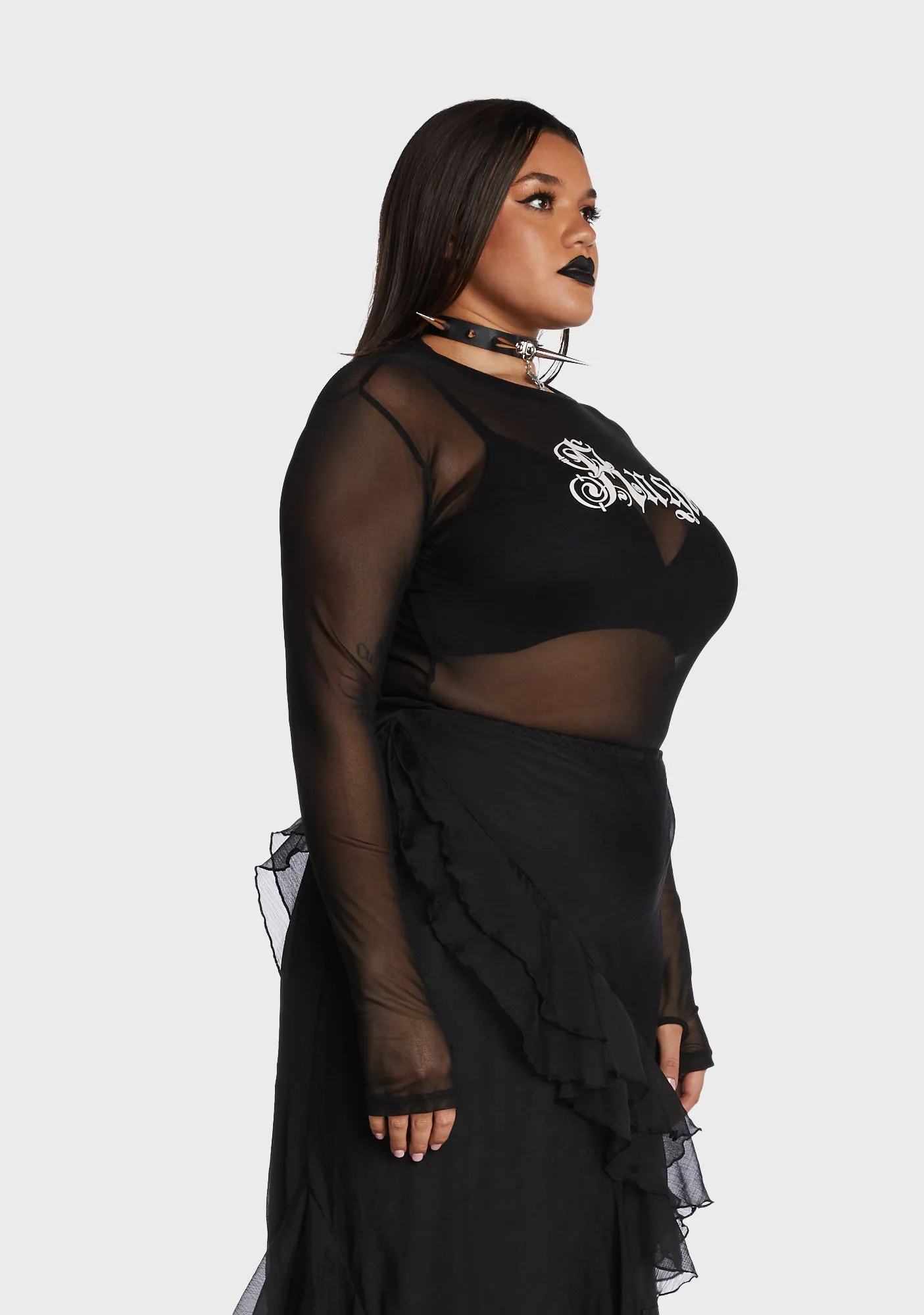 Plus Underworld Rising Mesh Top sold by Dolls Kill product image thumbnail 3